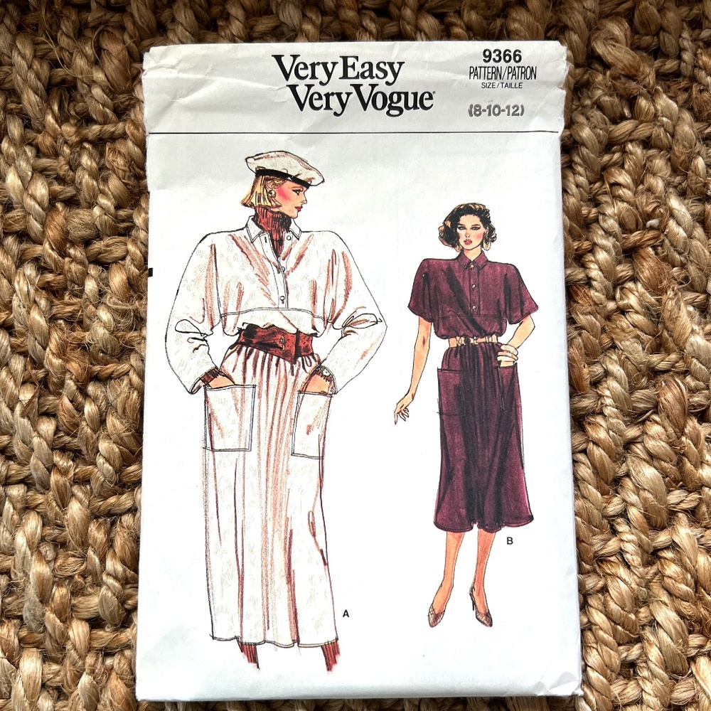 Very Vogue pattern 9366 Dress in 2 versions